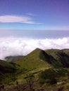 the view from the top of Mount Merbabu Royalty Free Stock Photo